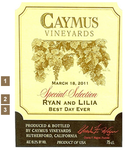 Vineyard Designs Personalized Cheese Boards Label Caymus