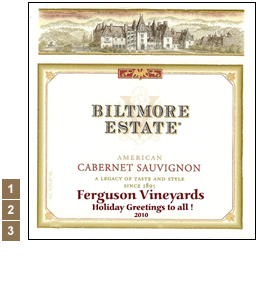 Vineyard Designs Personalized Cheese Boards Label Biltmore