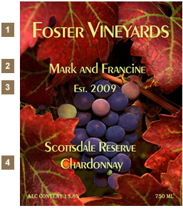 Vineyard Designs Personalized Cheese Boards Everyday Label Red Grapes