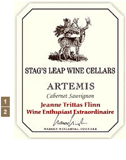 Vineyard Designs Personalized Cheese Board Popular Label Stag's Leap