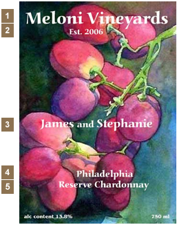Vineyard Designs Personalized Cheese Boards Fun Label Purple Grapes