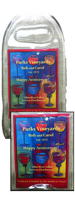 Vineyard Designs Personalized Cheese Board Fun Label Six Glasses